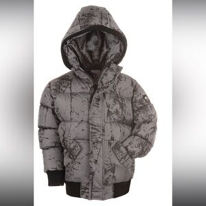 Appaman Gray/Black Splatter Kids Puffer Jacket 2T